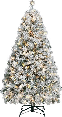 5ft pre lit - 4.5ft, flocked